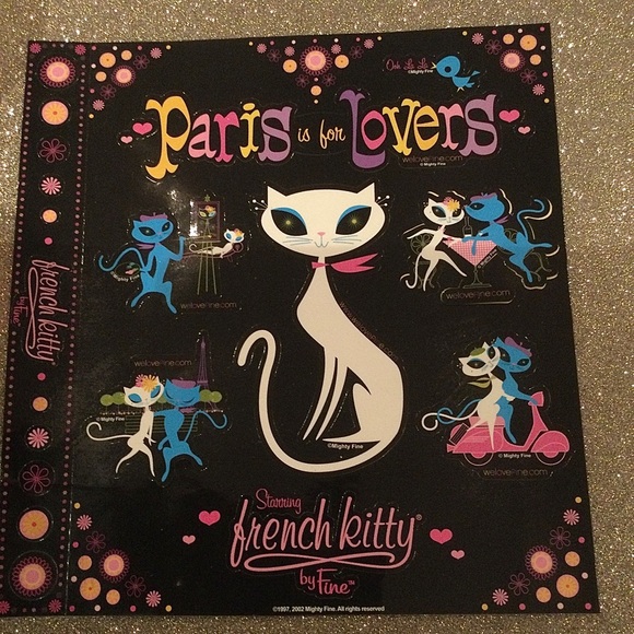 French Kitty - Stick Pin/Sticker Sheet - Picture 1 of 4